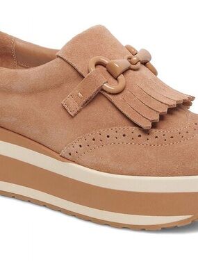 Dolce Vita suede platform loafer.  Toffee Suede